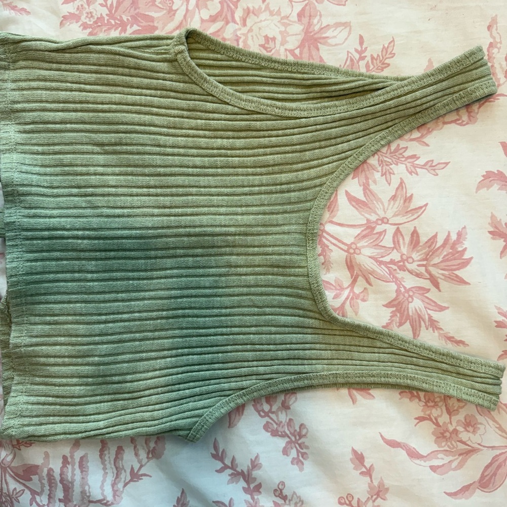 Wild Fable Sage Ribbed Tank Top - Picture 3 of 3